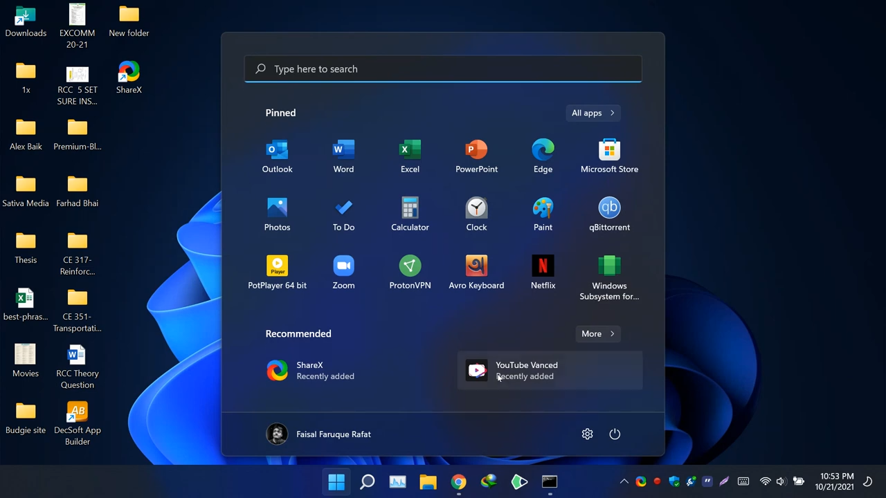 YouTube Vanced MicroG Running on Windows Subsystem for Android Windows 11 0 50 screenshot