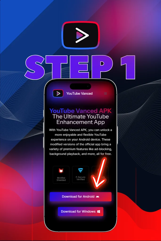 Youtube vanced APK and Revanced APK download steps.go to official website vanced.com.co